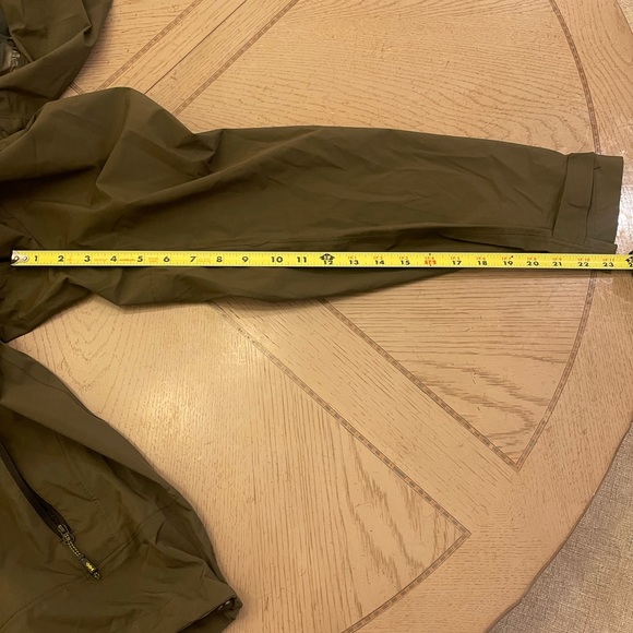 Hawke & Co. Men's Seam Sealed Hooded Water Resistant Rain Jacket Olive green XL - Picture 9 of 9